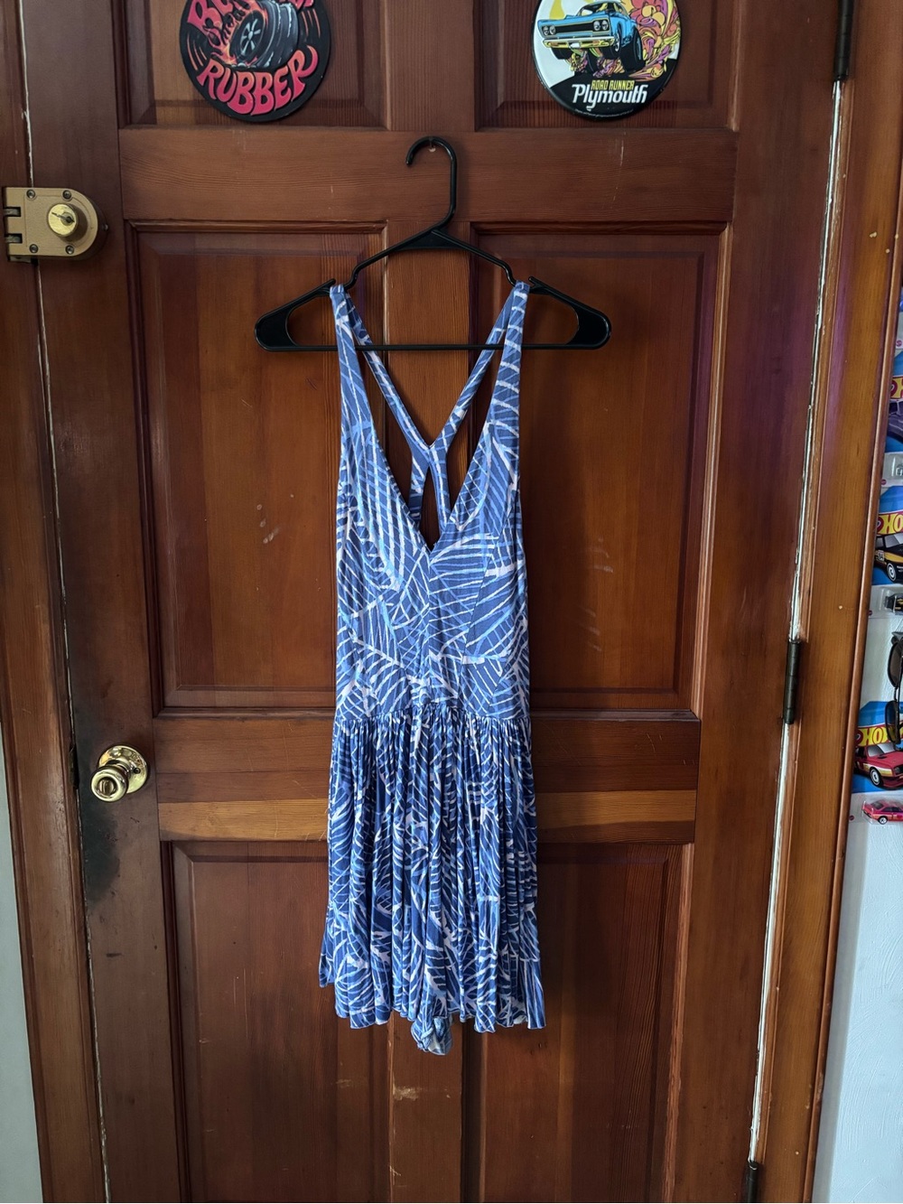 Kimchi Blue and Light Pink Leaf-Print romper